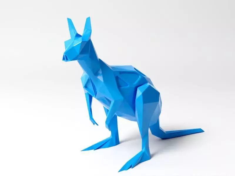 Polygon Kangaroo 3D print model_0