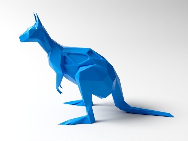 Polygon Kangaroo 3D print model_1