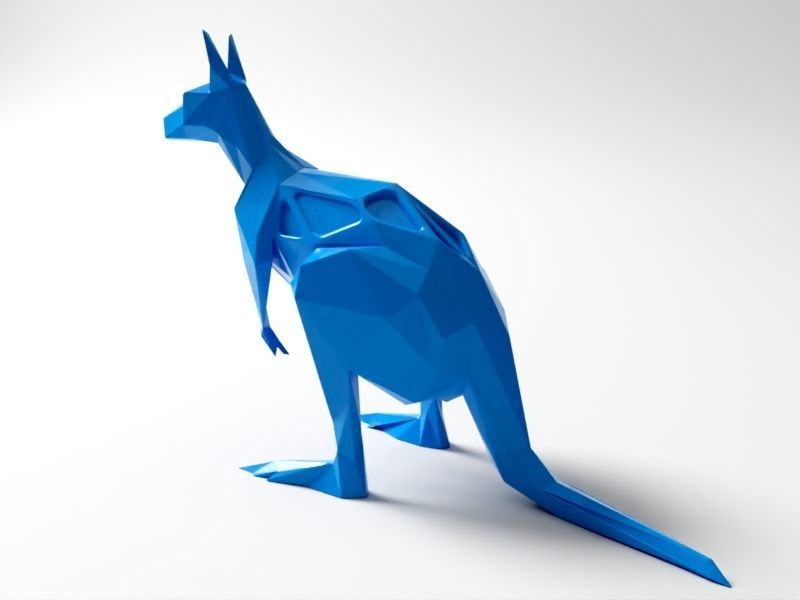 Polygon Kangaroo 3D print model_2
