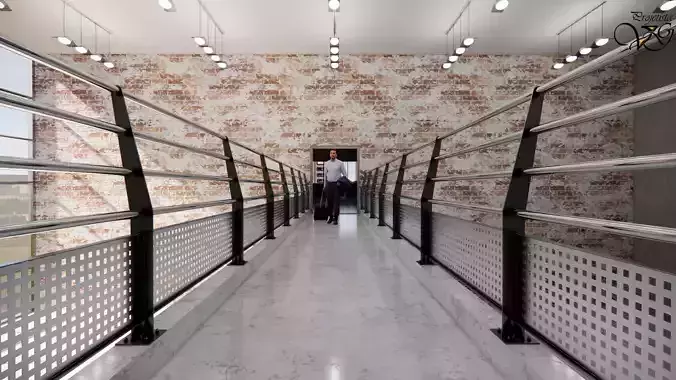 Guarda-corpo em metal 3D model