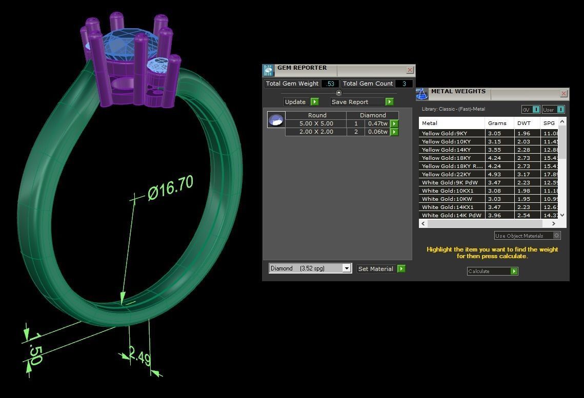 Jewelry Diamond Ring 3D print model_17