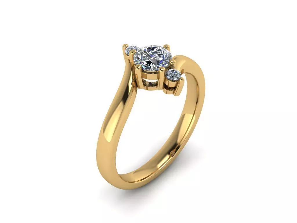 Jewelry Diamond Ring 3D print model_0