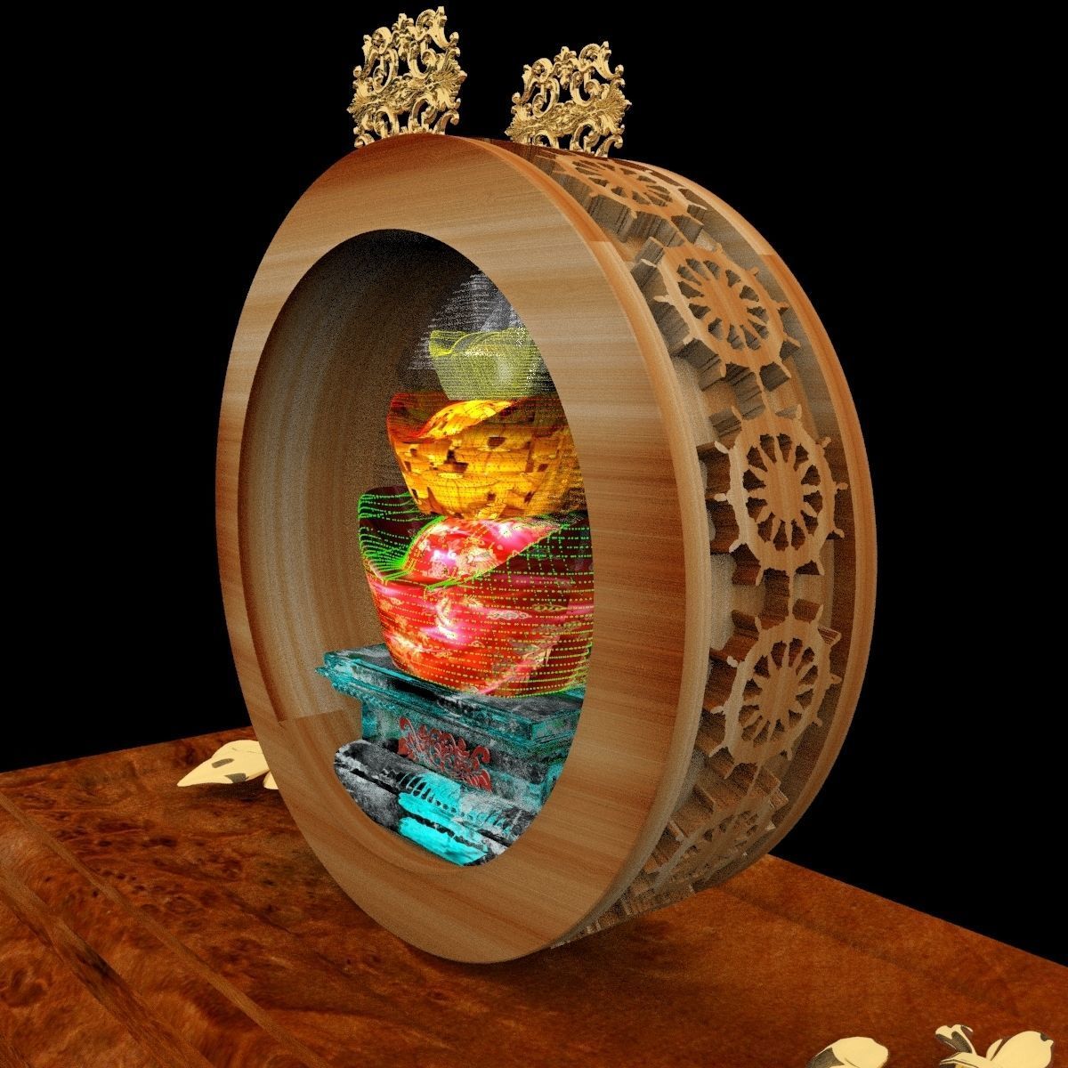 Chinese gold Ingot 3D model_6