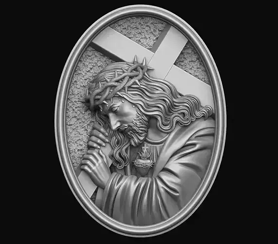 Jesus Carrying The Cross 3D print model