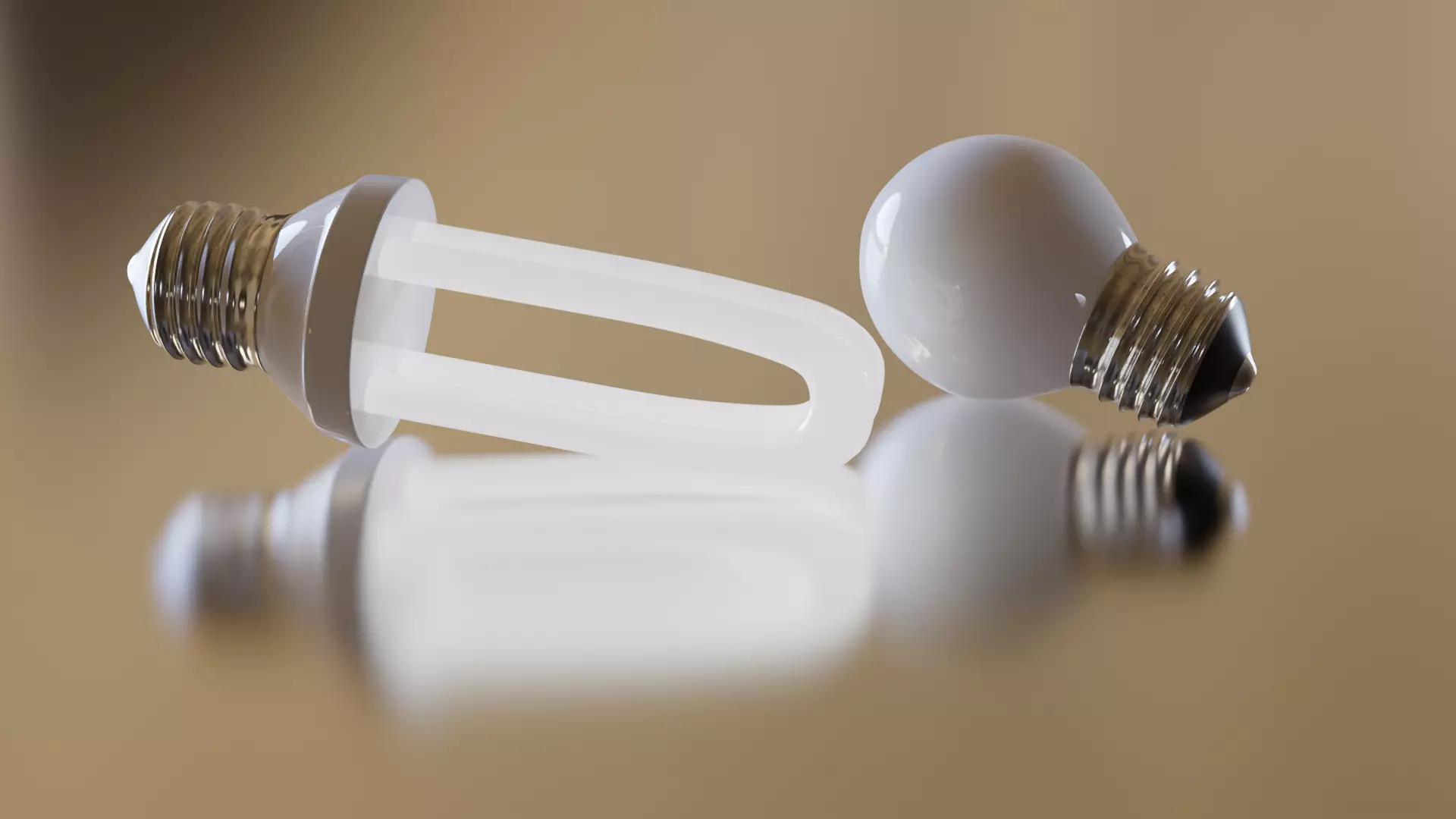 lamp LED Low-poly 3D model_0