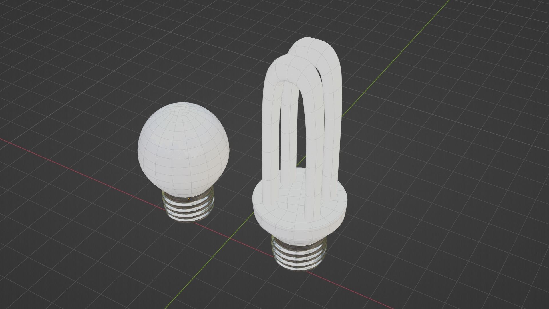 lamp LED Low-poly 3D model_5