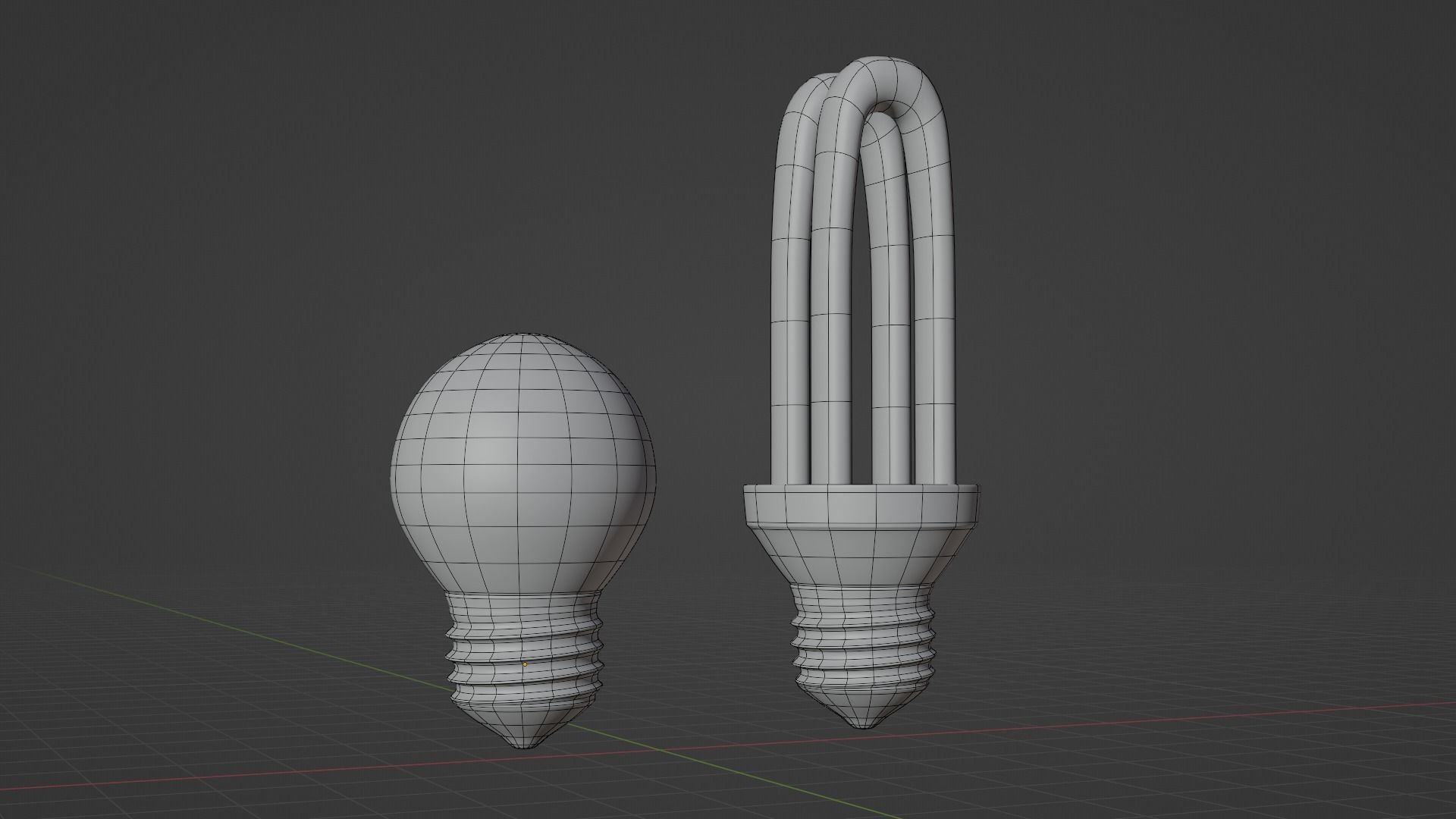lamp LED Low-poly 3D model_2