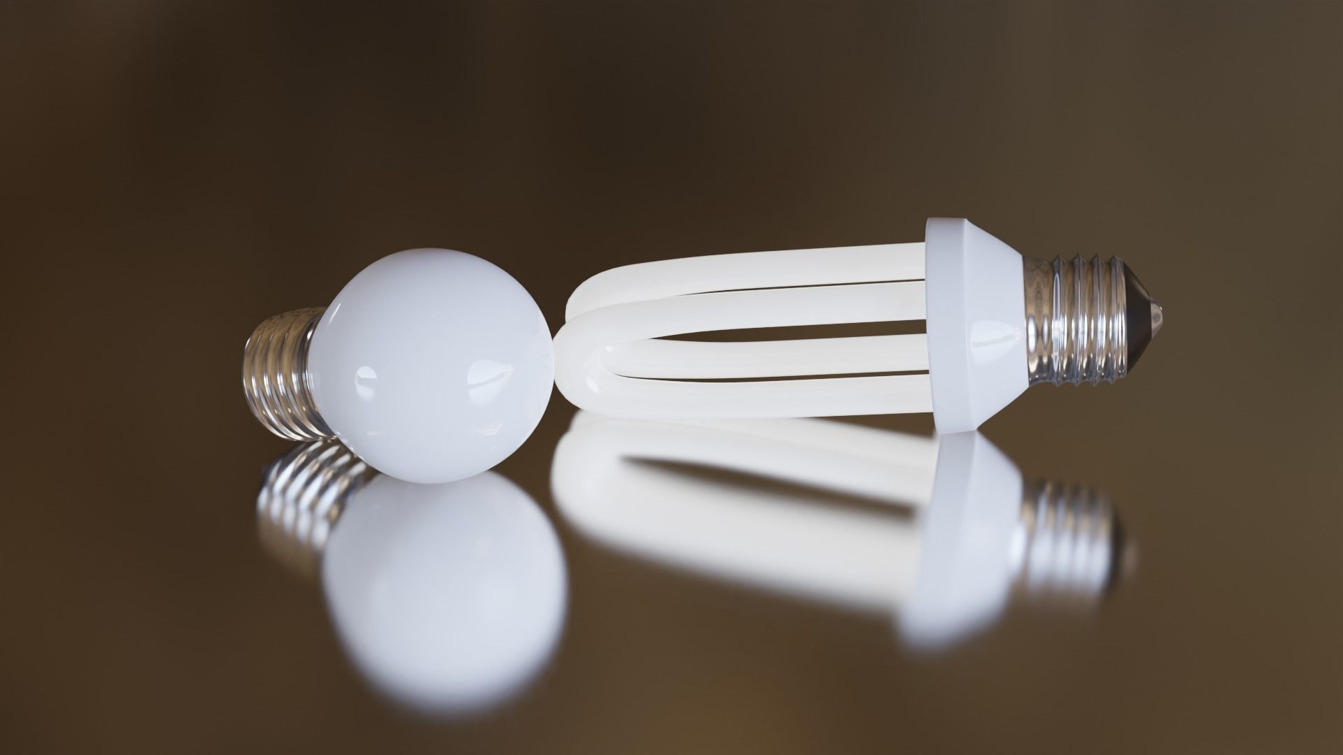 lamp LED Low-poly 3D model_1