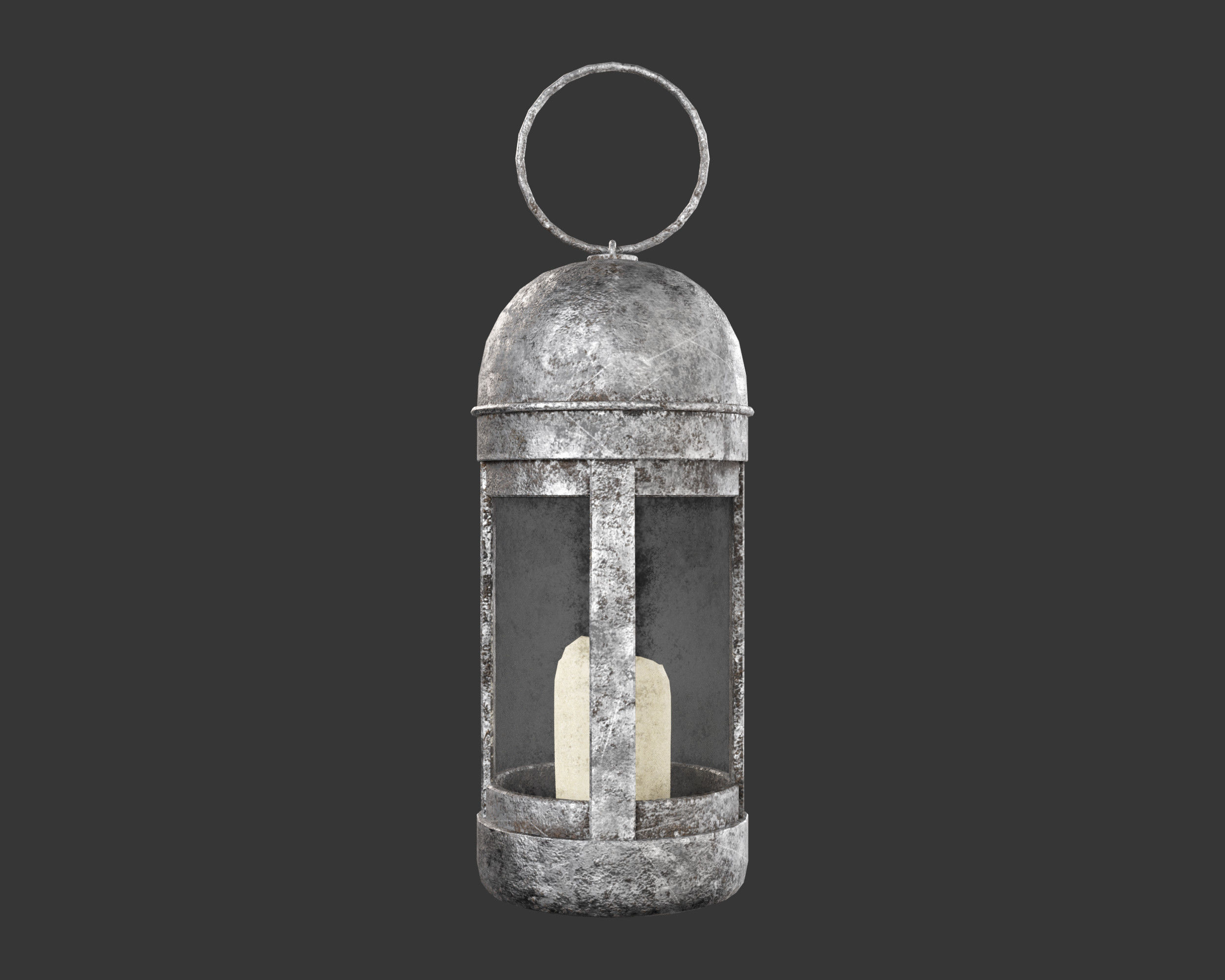 Medieval Common Lighting Lantern Low-poly 3D model_3