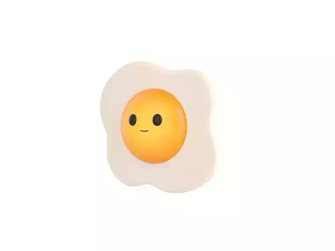 Character237 Smile Fried Egg 3D model