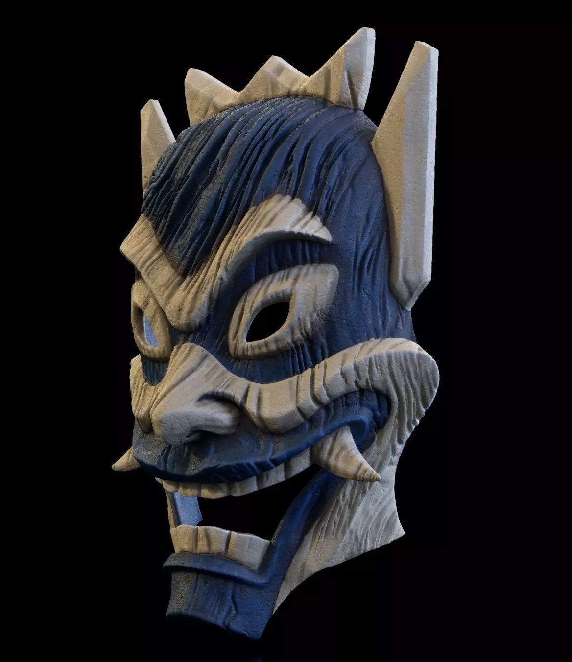 Blue Spirit mask  3D print model_0
