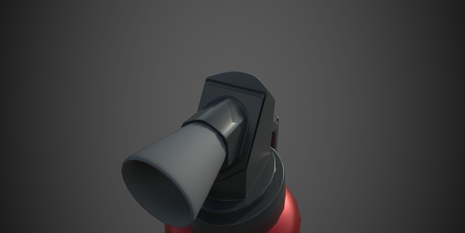 Fire Extinguisher sci-fi Low-poly 3D model_4
