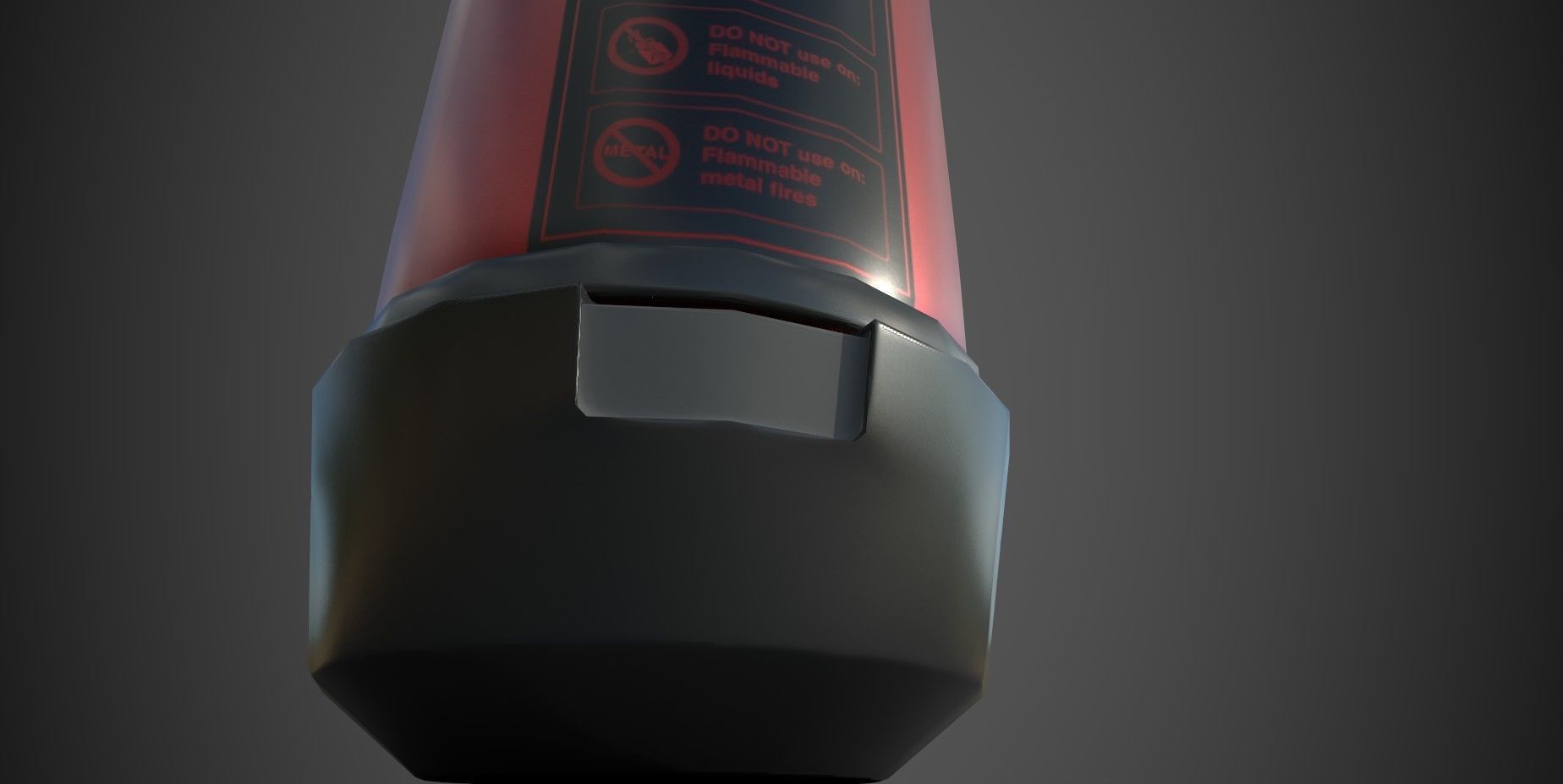 Fire Extinguisher sci-fi Low-poly 3D model_5