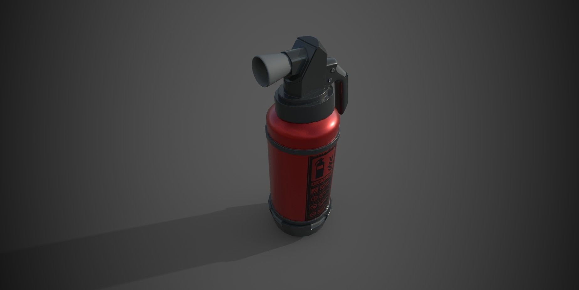 Fire Extinguisher sci-fi Low-poly 3D model_2