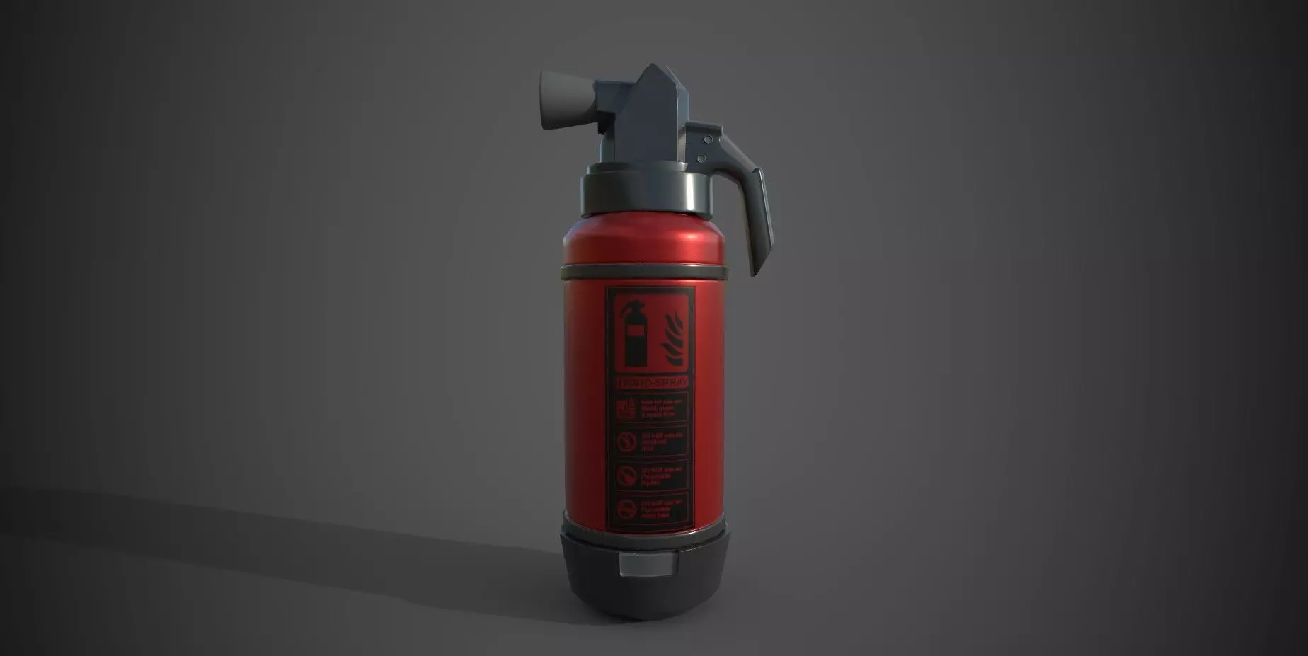 Fire Extinguisher sci-fi Low-poly 3D model_0