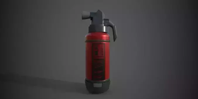 Fire Extinguisher sci-fi Low-poly 3D model