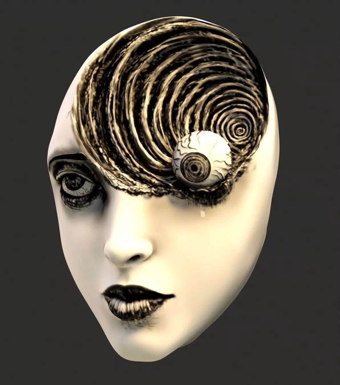  UZUMAKI JUNJI ITO mask 3D print model_0