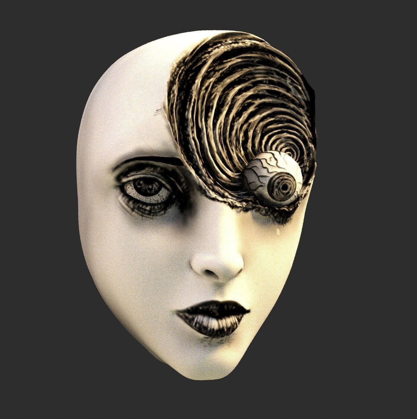  UZUMAKI JUNJI ITO mask 3D print model_1