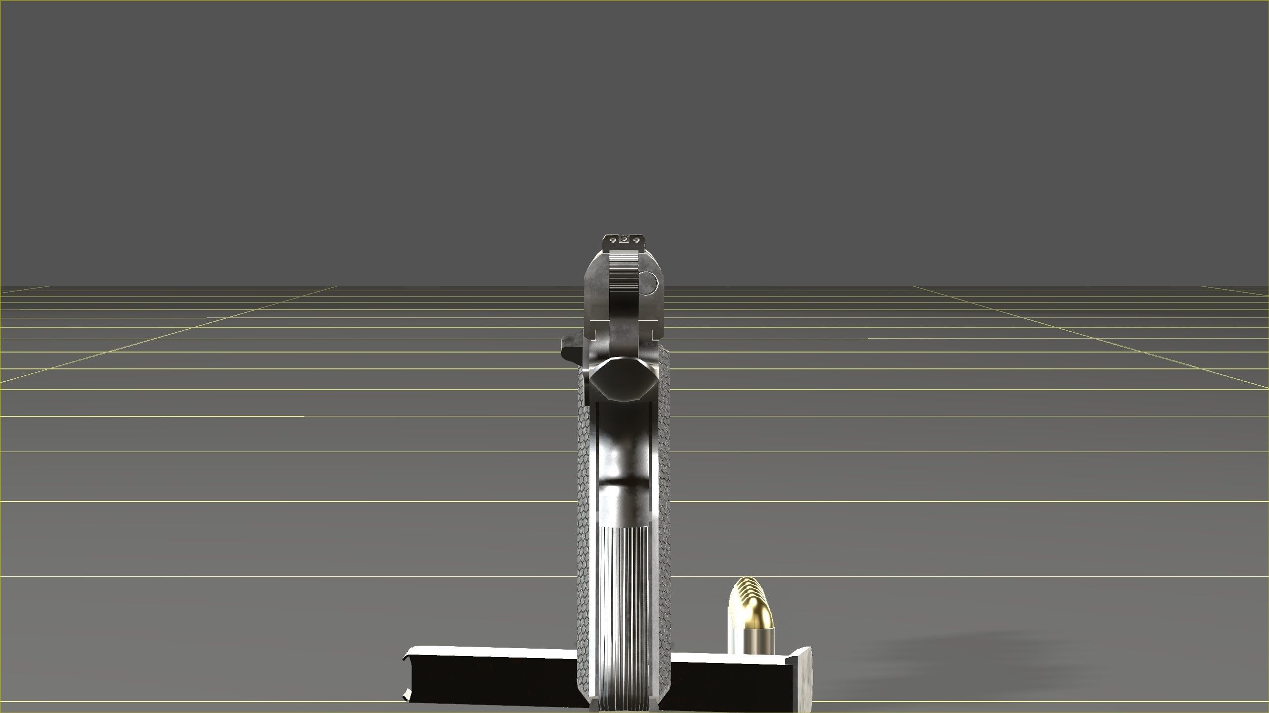 Colt 1911 45 ACP with RMR Low-poly 3D model_32