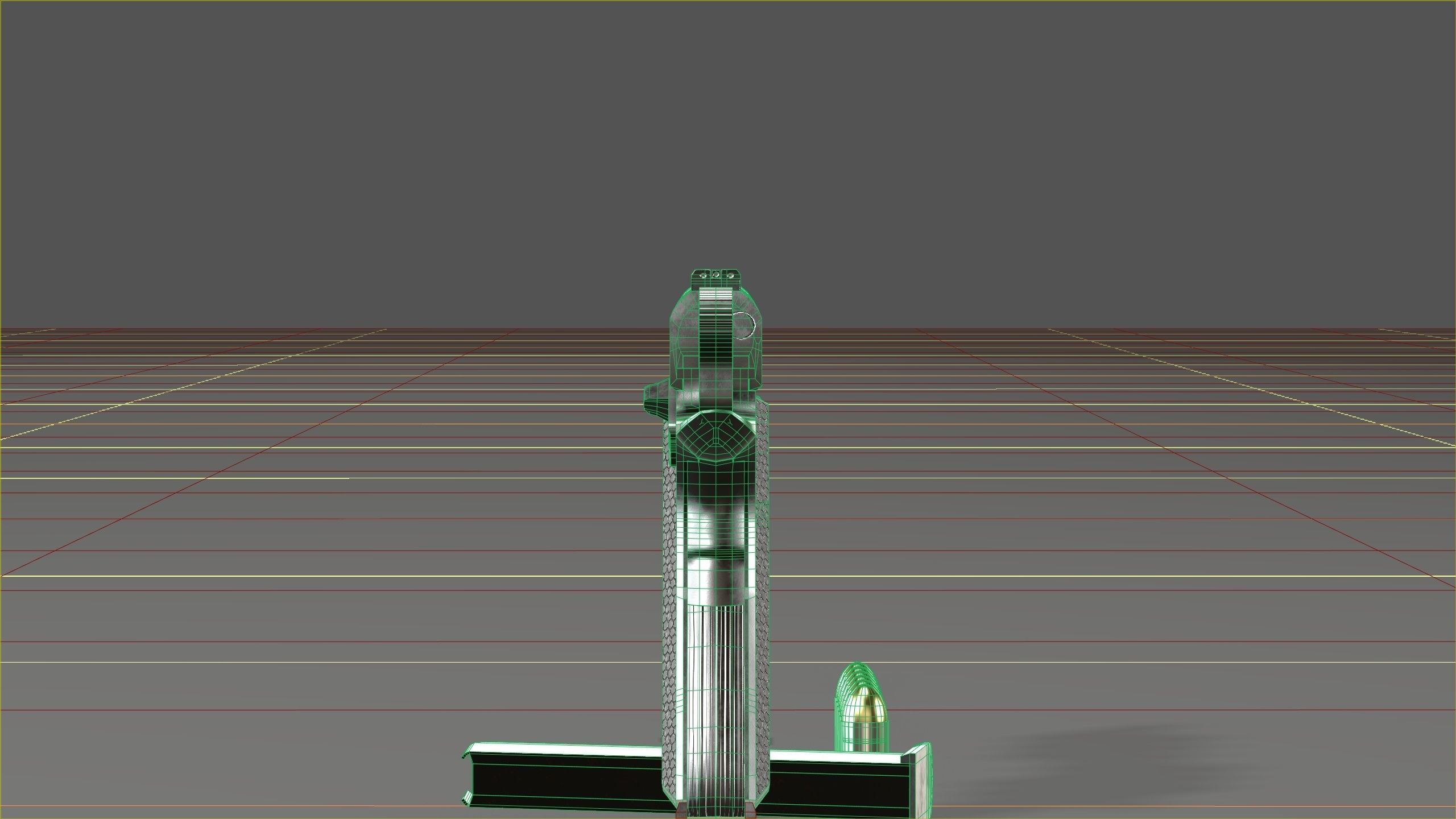 Colt 1911 45 ACP with RMR Low-poly 3D model_33