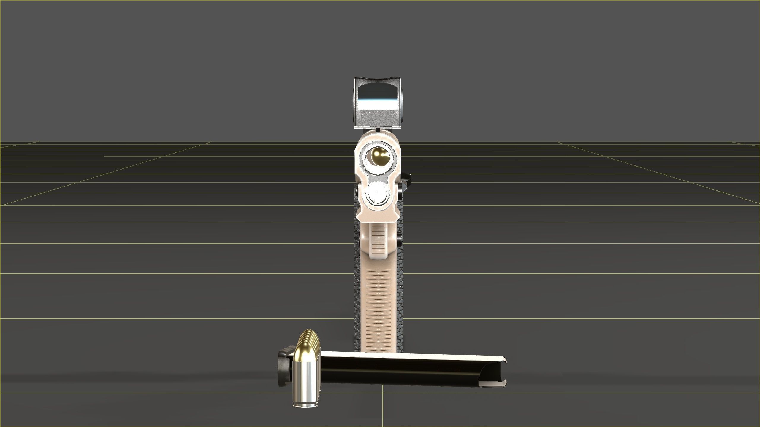 Colt 1911 45 ACP with RMR Low-poly 3D model_19