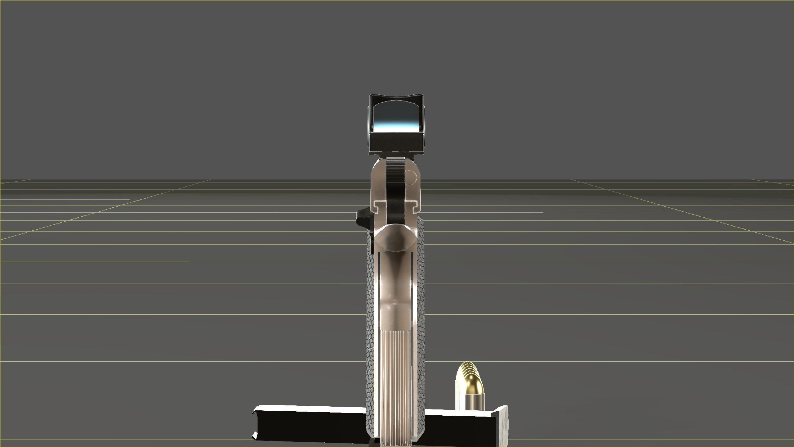 Colt 1911 45 ACP with RMR Low-poly 3D model_34