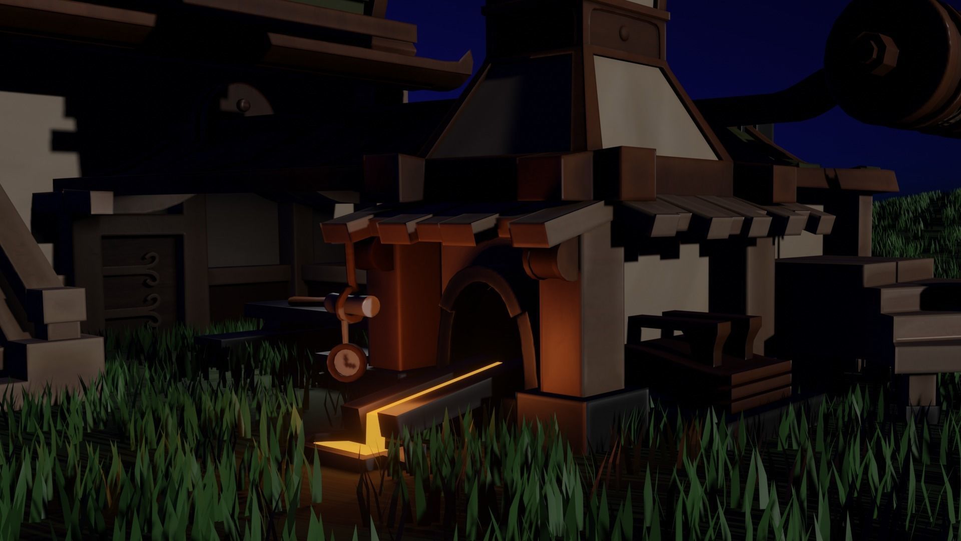 Stylized House - Low Poly Low-poly 3D model_4