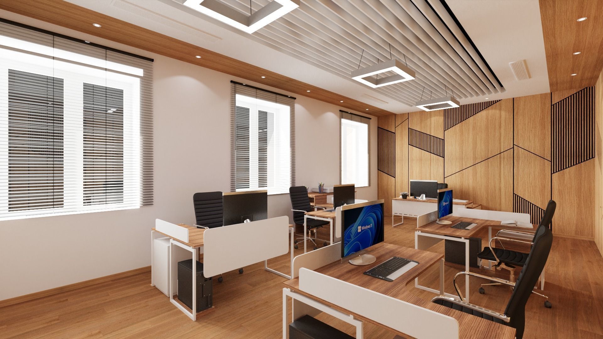 Office Room  Free low-poly 3D model_3