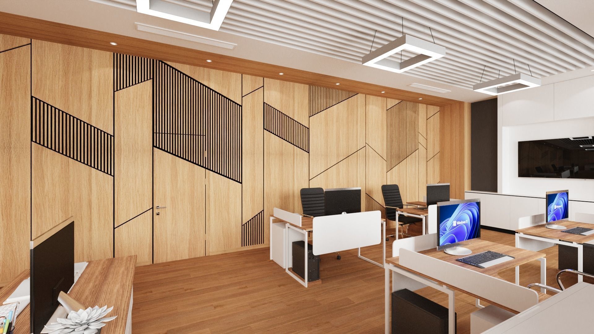 Office Room  Free low-poly 3D model_2