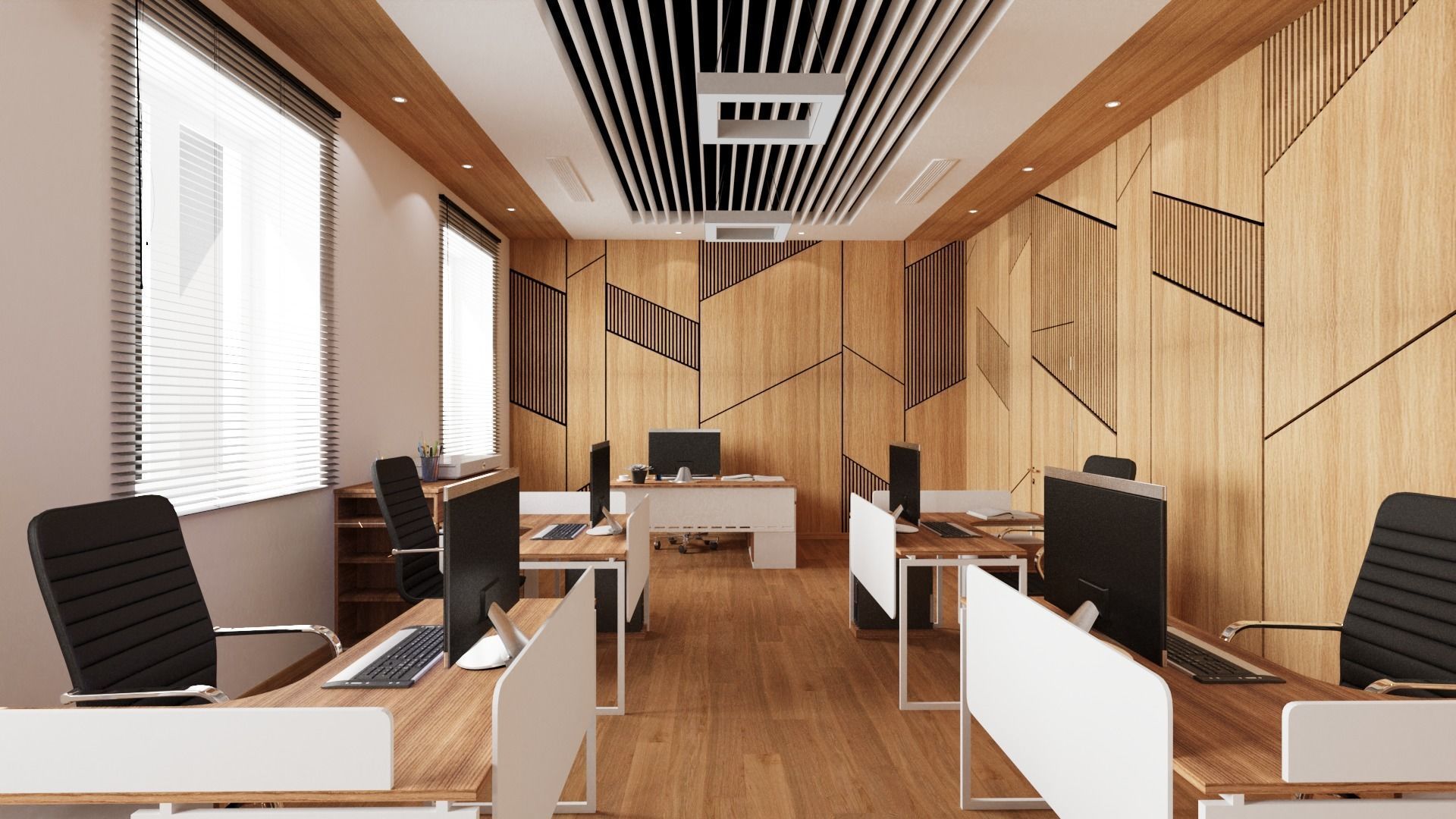 Office Room  Free low-poly 3D model_1