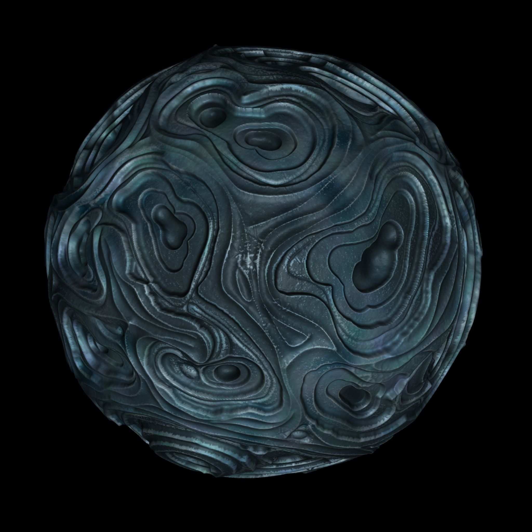 Alien crest high poly Low-poly 3D model_6