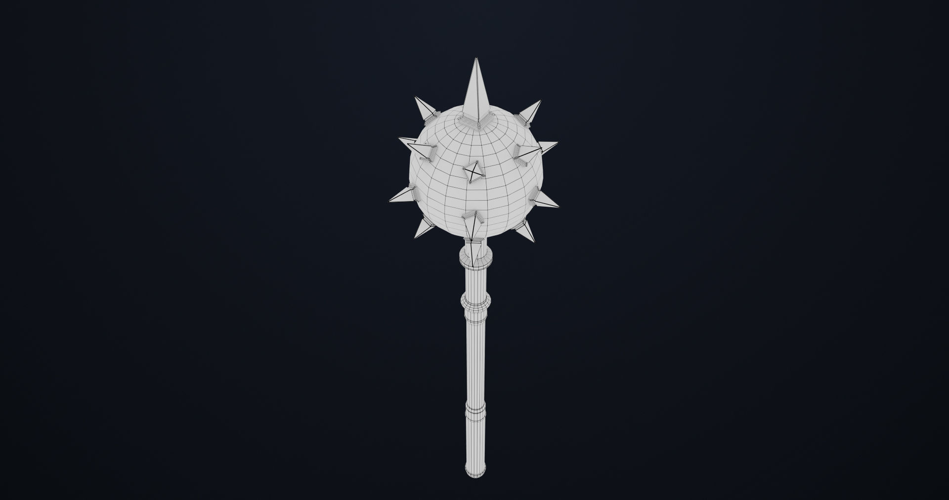 Silver Mace 01 All PBR Unity UE Textures Included  Low-poly 3D model_14