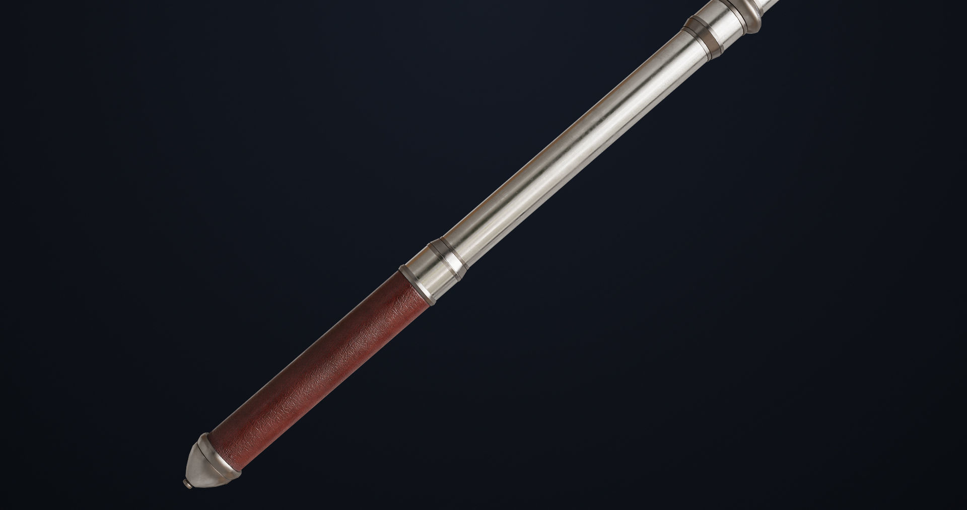 Silver Mace 01 All PBR Unity UE Textures Included  Low-poly 3D model_10