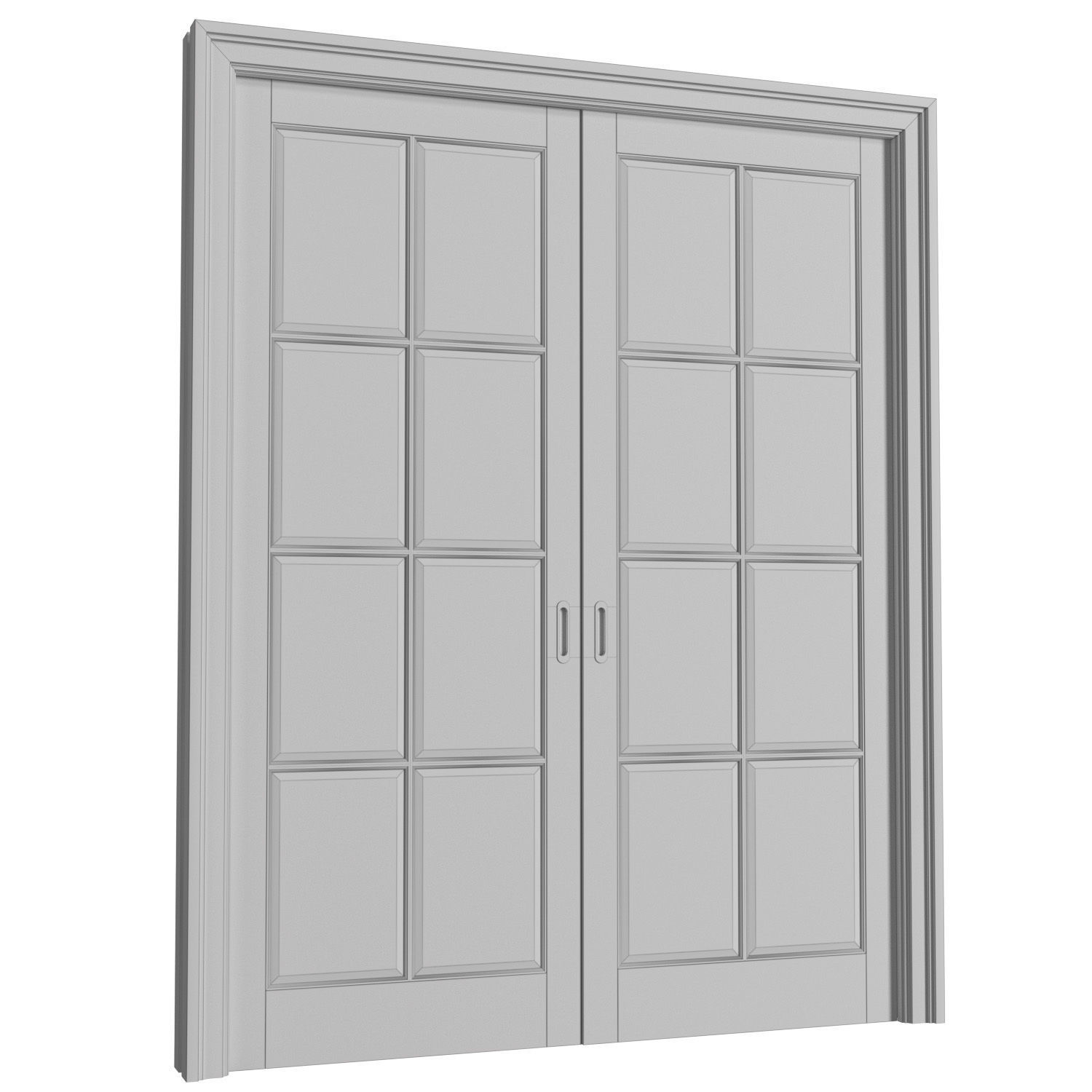 French Sliding Doors classic style 3D model_4