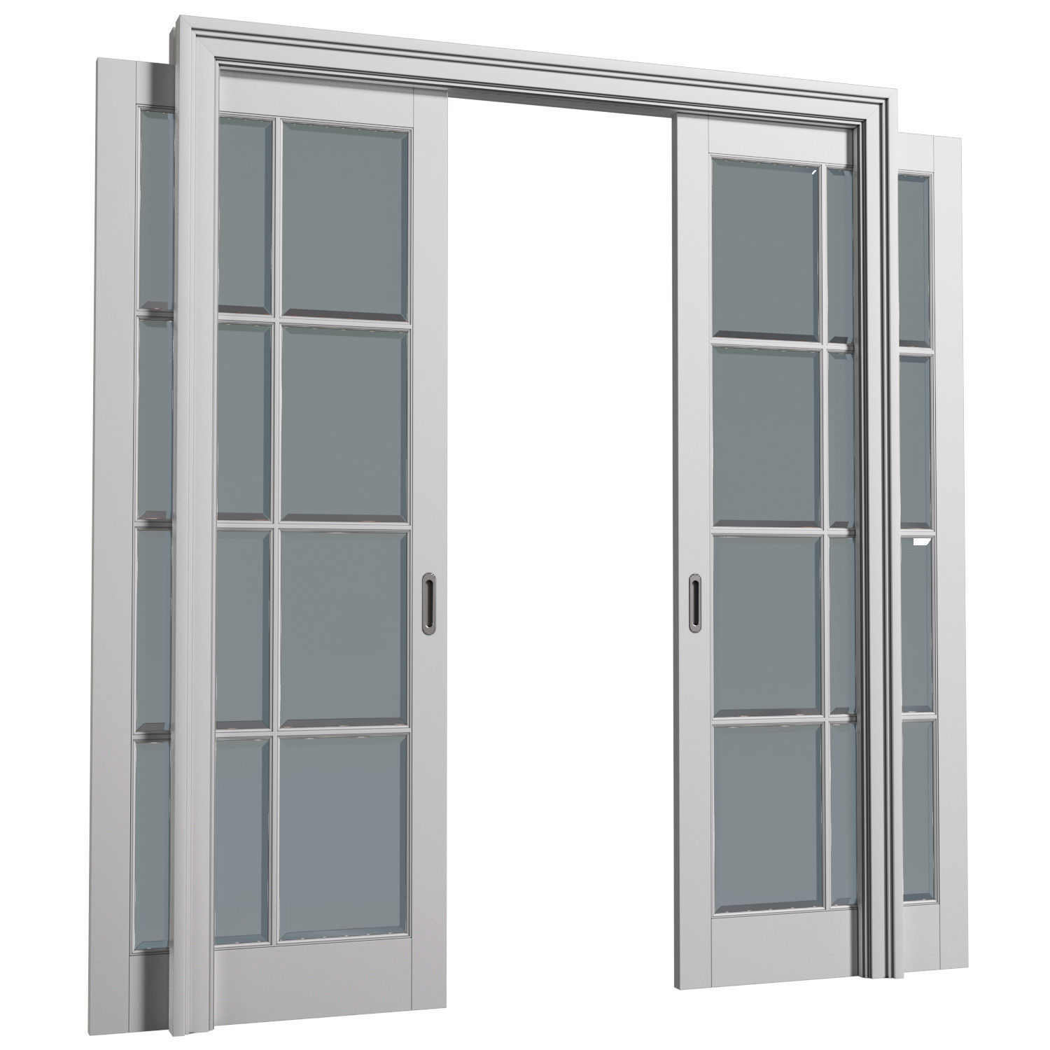 French Sliding Doors classic style 3D model_2