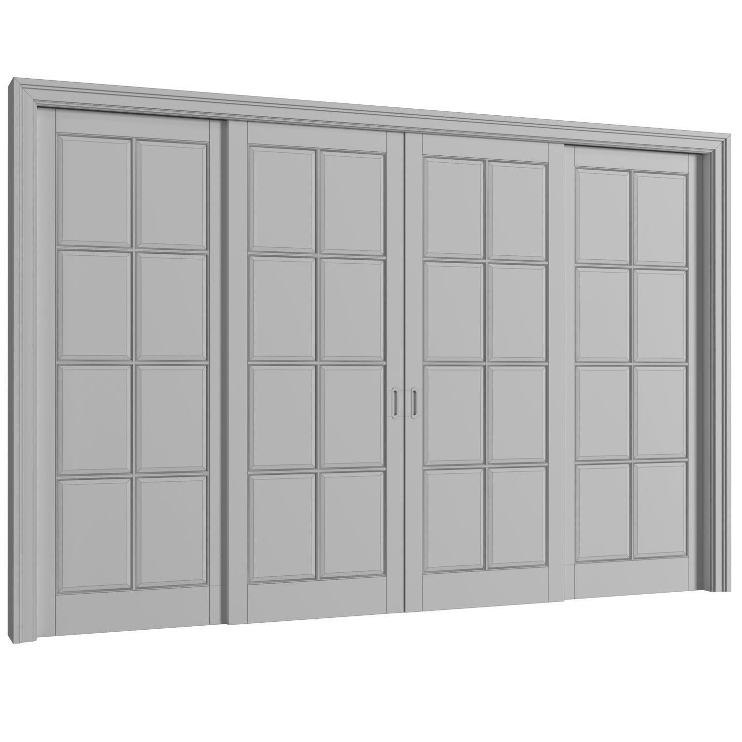 Interior sliding doors in classic style 3D model_4