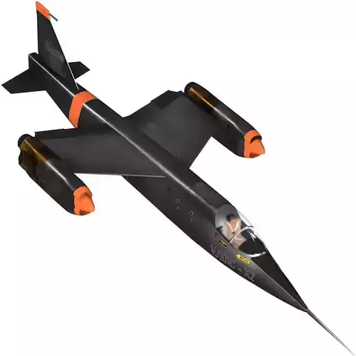 EWR VJ-101 experemental vertical takeoff aircraft Low-poly 3D model