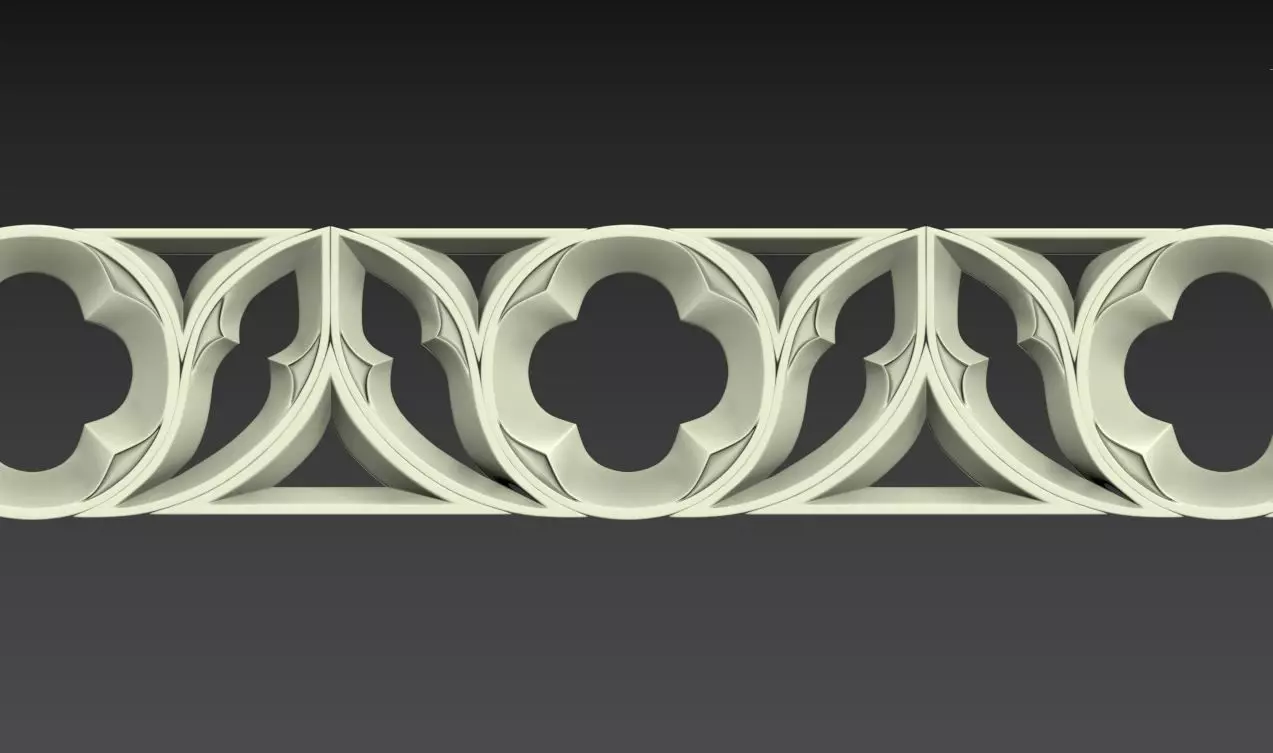 Gothic seamless ornament 05 3D print model