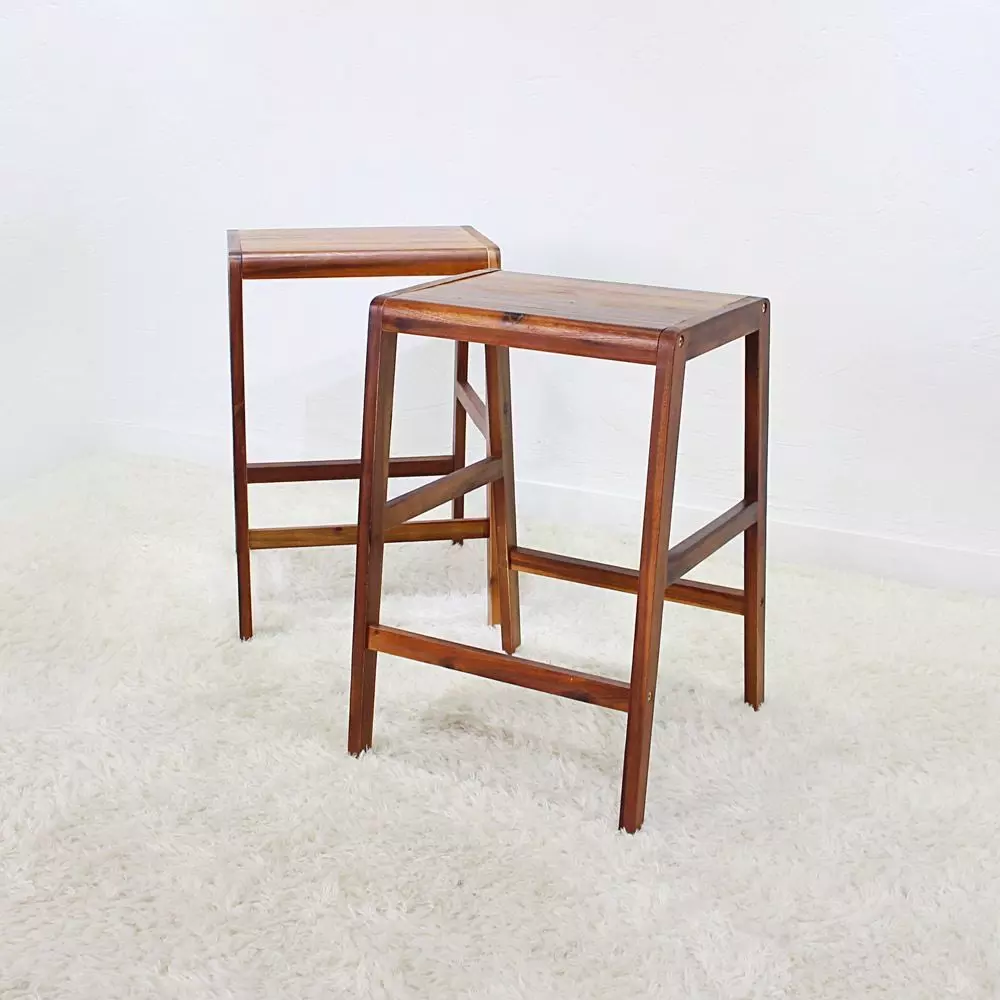 Francois solid wood bar stool 3D model_0