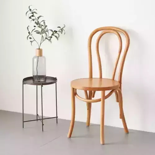 Czech interior cafe dining table wooden chair