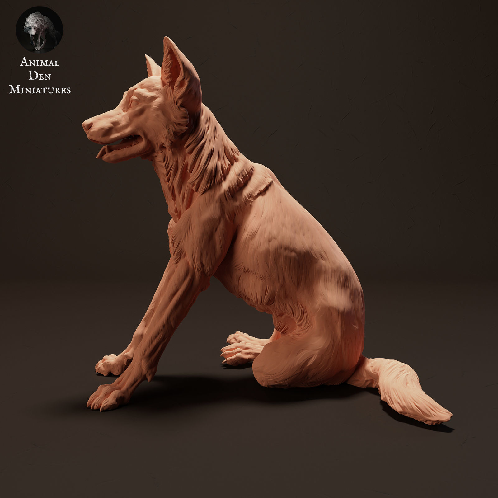 Dingo Sitting 3D print model_2