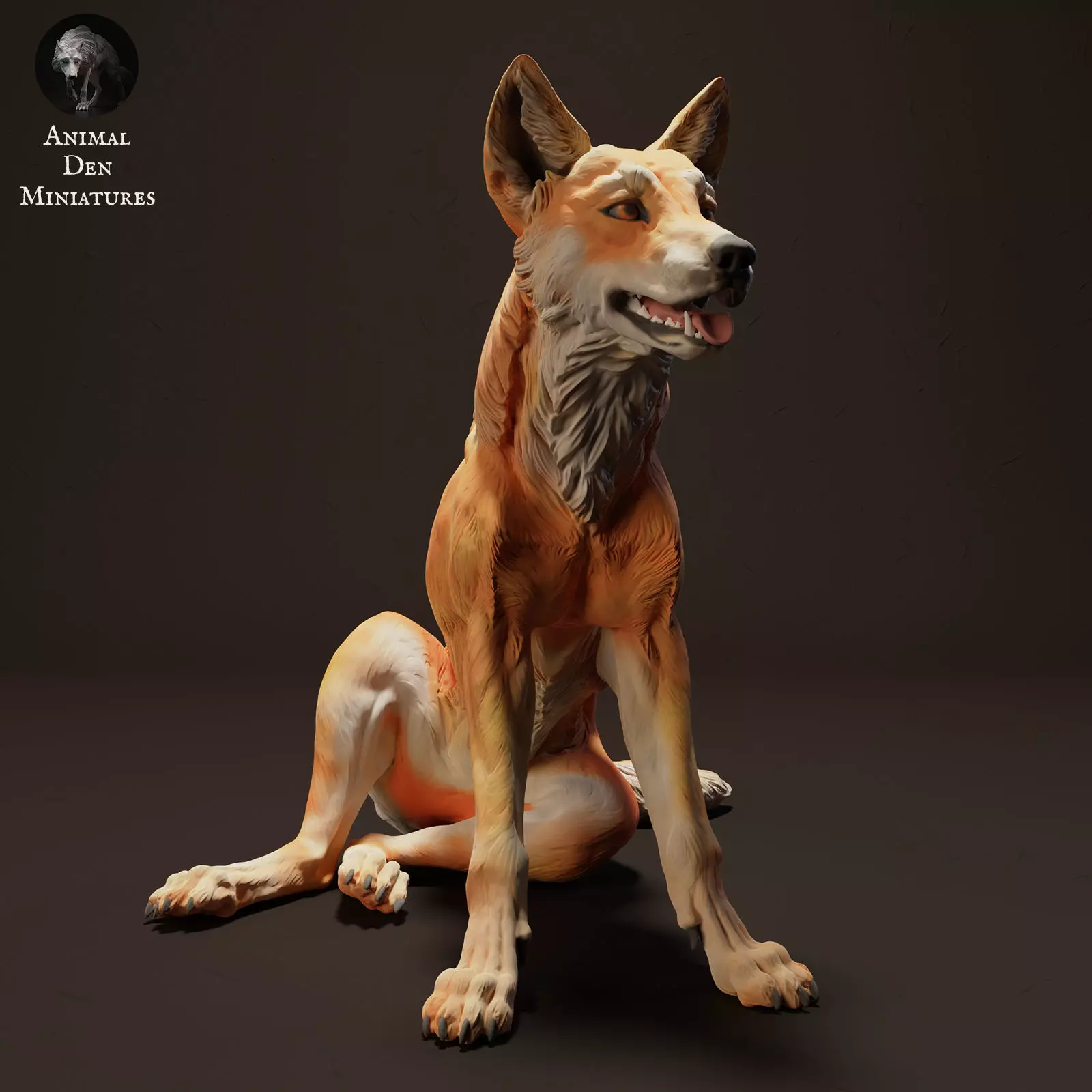 Dingo Sitting 3D print model_0