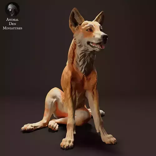 Dingo Sitting 3D print model