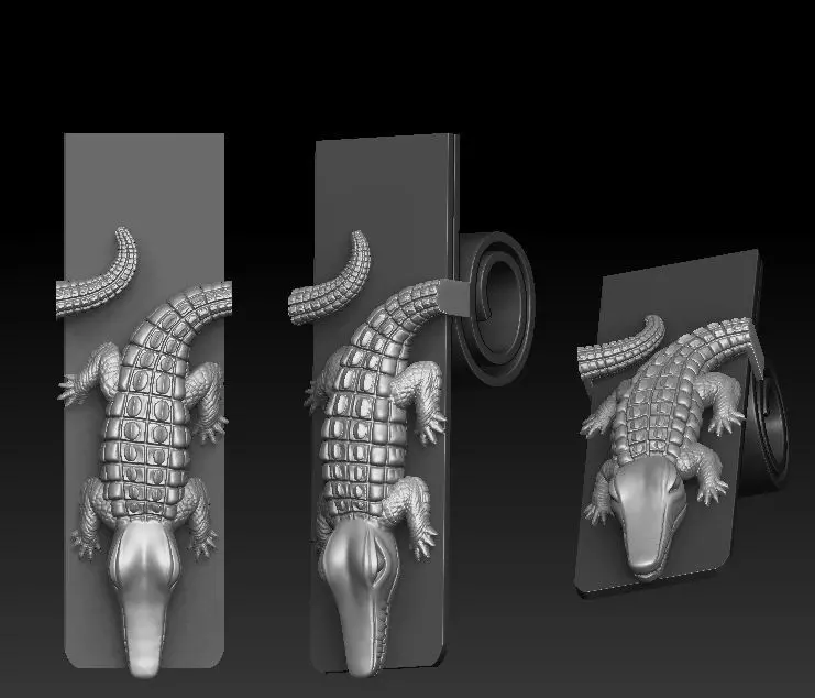 Crocodile belt 3D print model_0