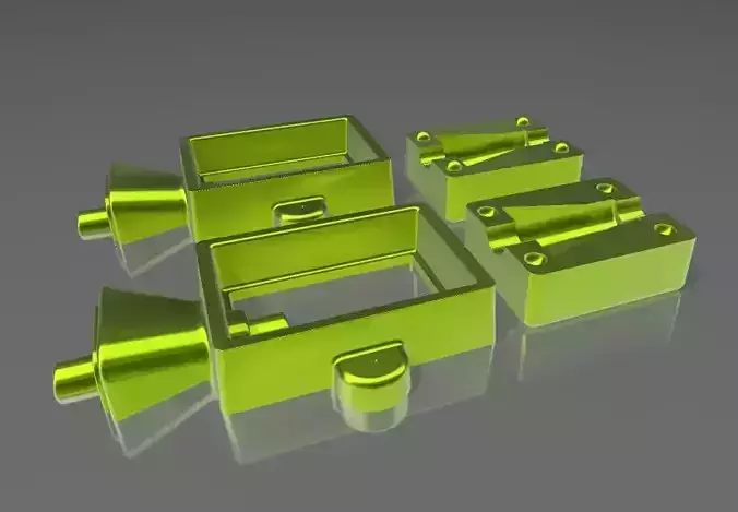 Castable jewellery greensand casting flask pattern with core box 3D print model