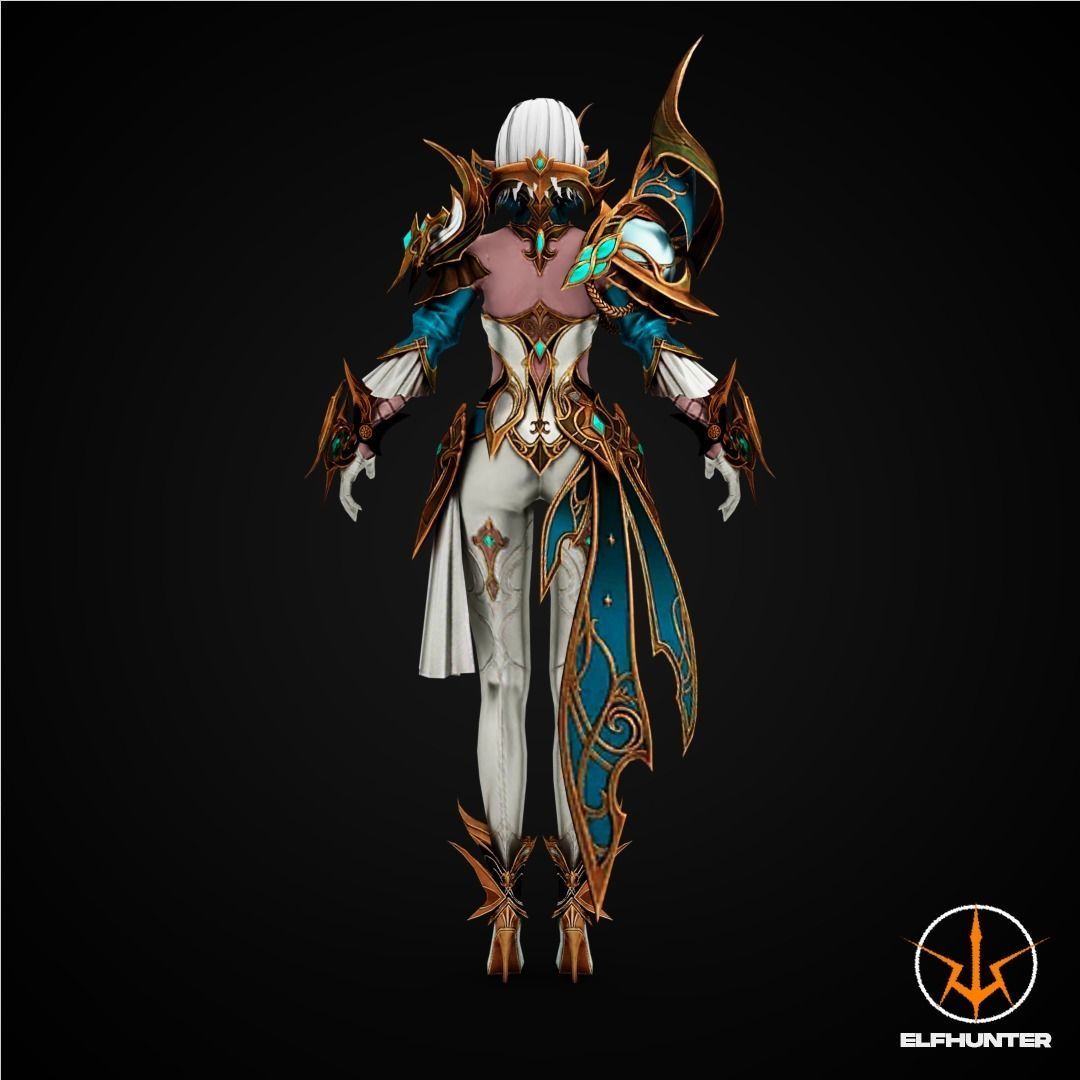 EXCLUSIVE ELF HUNTER EDITION RIGGED CHARACTER ELF MAJESTICA Low-poly 3D model_4