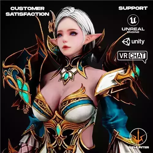 EXCLUSIVE ELF HUNTER EDITION RIGGED CHARACTER ELF MAJESTICA Low-poly 3D model