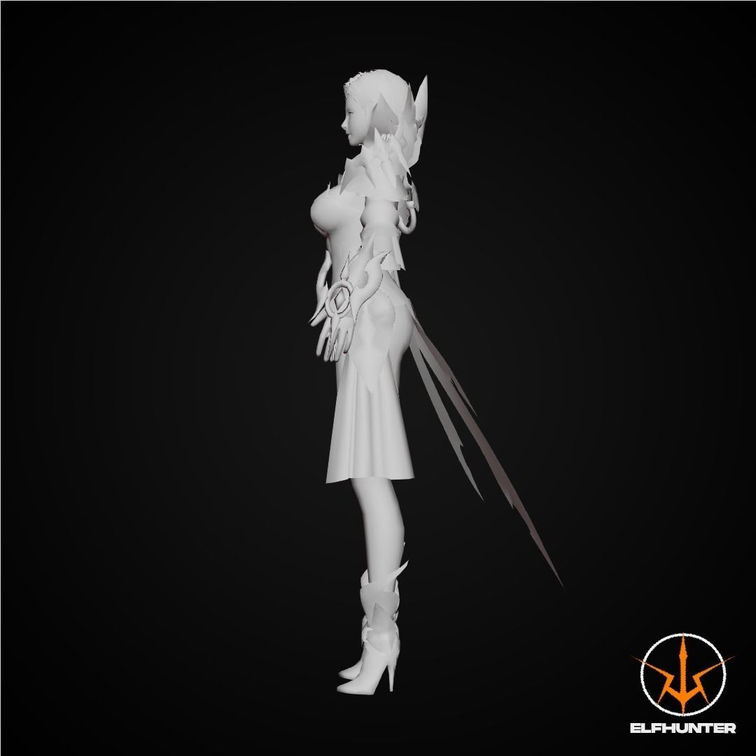 EXCLUSIVE ELF HUNTER EDITION RIGGED CHARACTER ELF MAJESTICA Low-poly 3D model_9