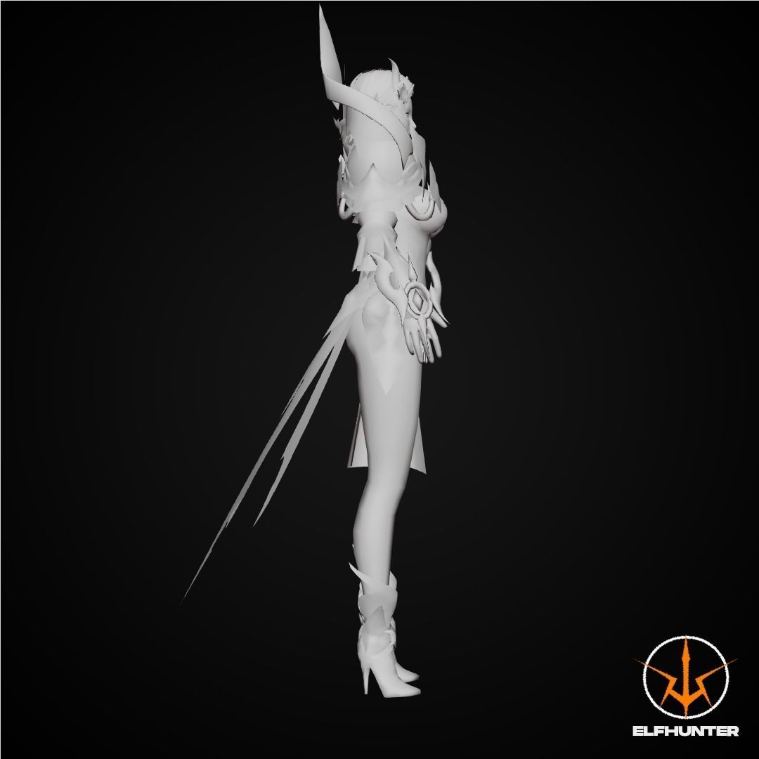 EXCLUSIVE ELF HUNTER EDITION RIGGED CHARACTER ELF MAJESTICA Low-poly 3D model_7