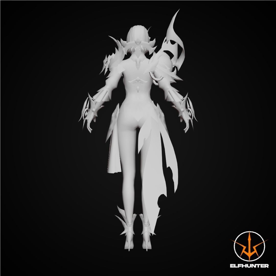 EXCLUSIVE ELF HUNTER EDITION RIGGED CHARACTER ELF MAJESTICA Low-poly 3D model_8